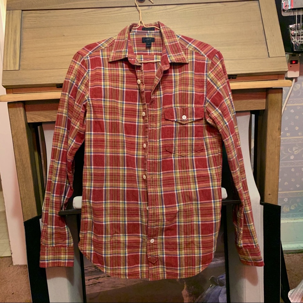 J Crew Men’s XS Slim Plaid Button Shirt